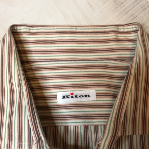 Kiton 16 1/2 - 42 button down shirt. - Picture 2 of 8